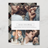 エイチメリーングスリーフォトコラージュホリデーカード シーズンカード (正面/裏面)