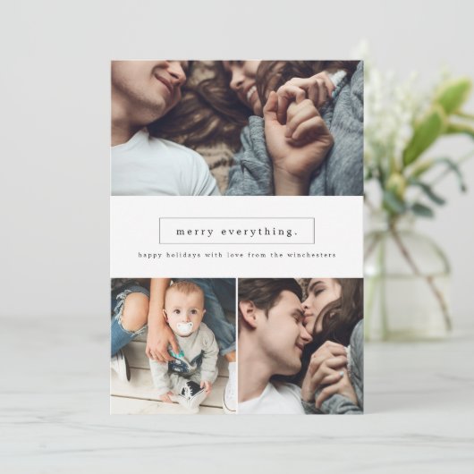 エイチメリーングスリーフォトコラージュホリデーカード シーズンカード (スタンド正面)