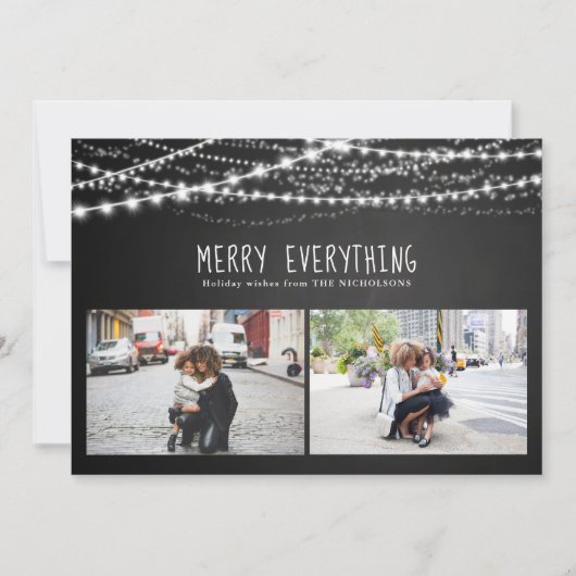 エイチメリーングタイポグラフィホリデーフォト シーズンカード (正面)