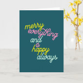 エイチメリーーブリーハッピーアルミントティール(緑がかった色)ホリデー カード (黄色い花)