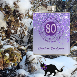 エイティイ&パープルグリッター&ドリンク引用文 フラスク