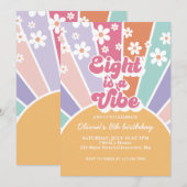 エイトはバイブスレトロサンシャインレインボーデイジー 招待状 (正面/裏面)