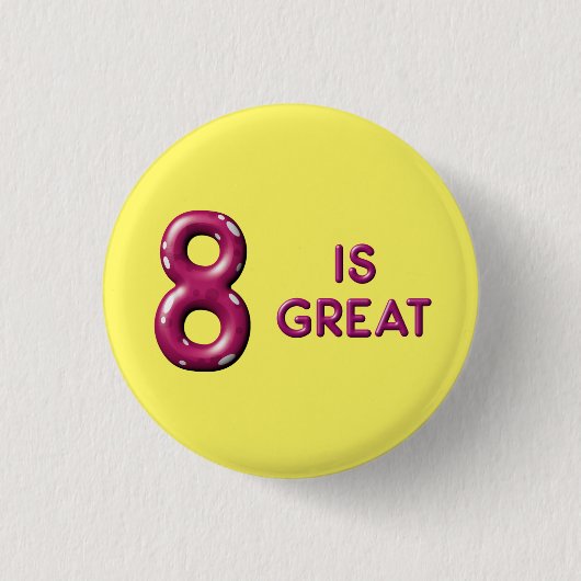 エイトはパフ素晴らしィーバルーン文字誕生日 缶バッジ (正面)