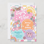 エイトはヴィベレトロ名門私立校風のバーシティ誕生日 招待状 (正面)