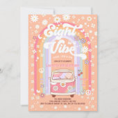 エイトはヴィーブ ダイシー グルーヴィー 8歳の誕生日 招待状 (正面)