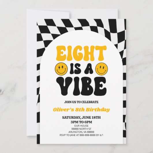 エイトはヴィーベレトロ第8回誕生日パーティー 招待状 (正面)