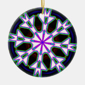 エイトウェイマンダラ万華鏡のように千変万化するパターン セラミックオーナメント (正面)