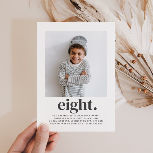 エイトスクエアフォトファースト誕生日招待状 招待状