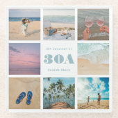 エイトフォトビーチハウスデコール ガラスコースター (正面)