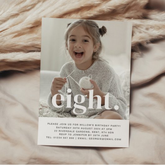 エイトフォトファースト誕生日招待状 招待状