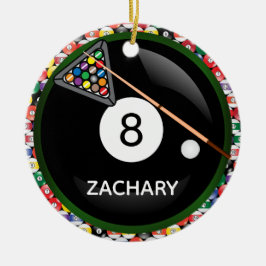 エイトボールゲーム セラミックオーナメント