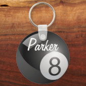 エイトボールスポーツキーチェーン キーホルダー (正面)