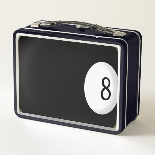 エイトボールビリヤードテーマ弁当箱 メタルランチボックス (裏面)