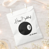 エイトボールビリヤードテーマ フェイバーバッグ (クリップ留めされた状態)