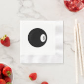 エイトボールビリヤードテーマ 縁ありカクテルナプキン (インサイチュ)