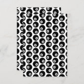 エイトボールビリヤードプールパターンのカスタム色 サンキューカード (正面/裏面)