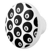 エイトボールビリヤードプールパターンのカスタム色 セラミックノブ (右)