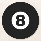 エイトボール ラウンドペーパーコースター (正面)