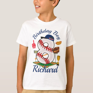 エイト誕生日ボーイベースボール8th tシャツ
