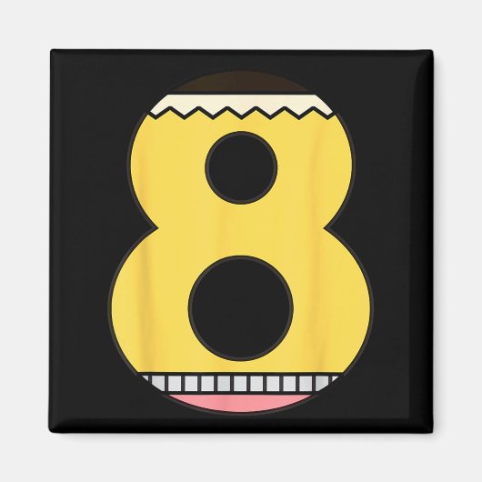 エイト鉛筆 バックトゥスクール 8歳の誕生日 8番目 マグネット (正面)