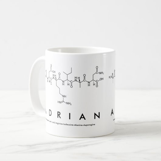 エイドリアンのペプチッド名前のマグ コーヒーマグカップ (正面左)