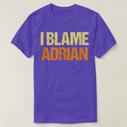 エイドリアンの友おもしろい達を非難する Tシャツ (デザイン正面)