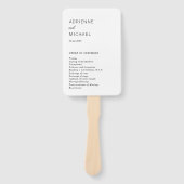 エイドリシンプルンモダン結婚式 プログラム ハンドファン (正面)