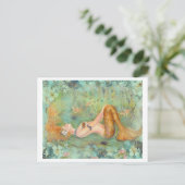 エイドリフト平和な人魚プリントバイルネ ポストカード (スタンド正面)