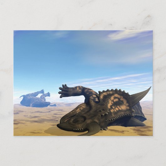 エイニオサウルス恐竜が死んだ ポストカード (正面)