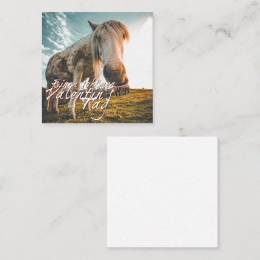 エイネンシェネンバレンティンスタグミットシャウエンデムプフェルド ノートカード (正面/裏面)