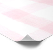 エイビーパーソナライズされたビーガール子供部屋ボウ&ギンガム ポスター (角)