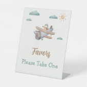 エイビーフライトベビーシャワー旅行テーマ 台座サイン (正面)