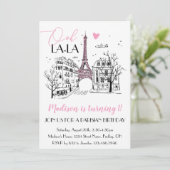 エイフェルタワーパリパリパリの誕生日パーティー、任意の年齢 招待状 (スタンド正面)