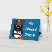 エイブペンギン警察誕生日カード カード (黄色い花)