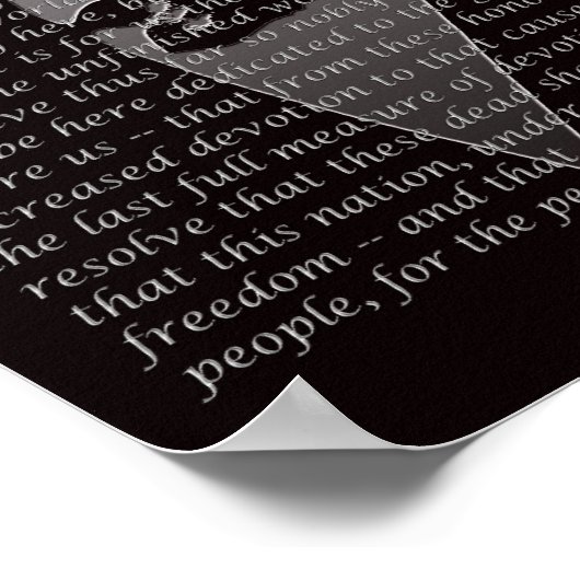 エイブラハムリンカーンゲティスバーグアドレスポートレートポスター ポスター (角)