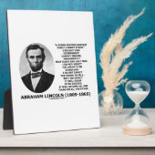 エイブラハムリンカーンハウスディブド引用文 フォトプラーク (側面)