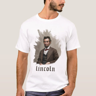 エイブラハムリンカーンポートレートアート Tシャツ