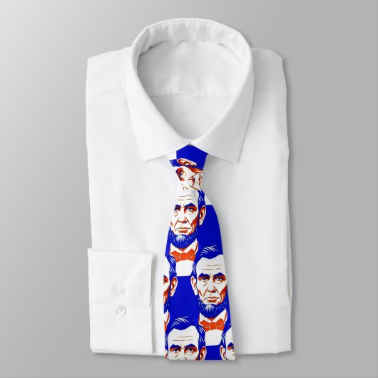エイブラハムリンカーンポートレート – グラフィックイラストレーション ネクタイ (タイ)