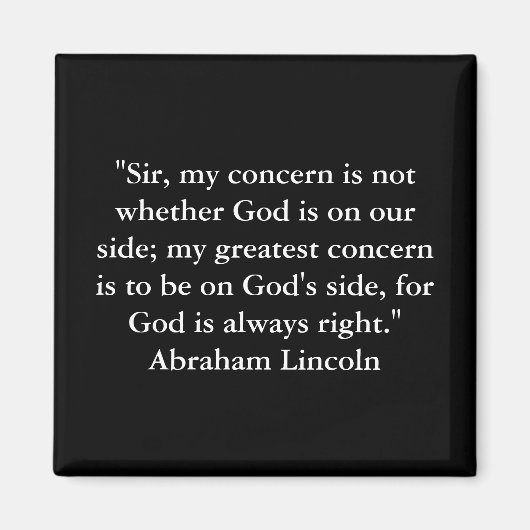 エイブラハムリンカーン大統領引用文 マグネット (正面)