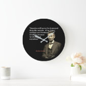 エイブラハムリンカーン引用文オンアメリカの破滅 ラージ壁時計 (ホーム)