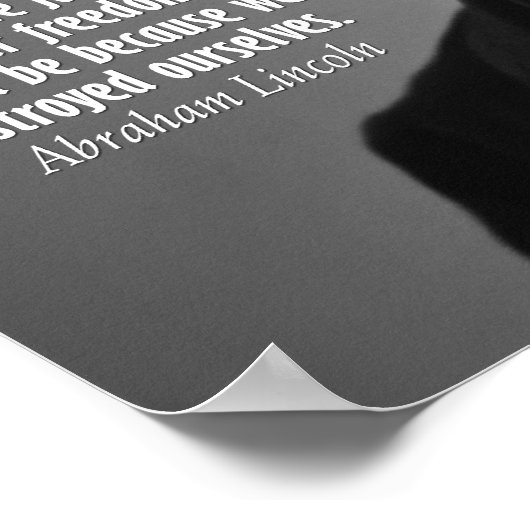 エイブラハムリンカーン引用文オンフリーダム ポスター (角)