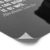 エイブラハムリンカーン引用文オン成功 ポスター (角)