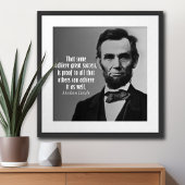 エイブラハムリンカーン引用文オン成功 ポスター