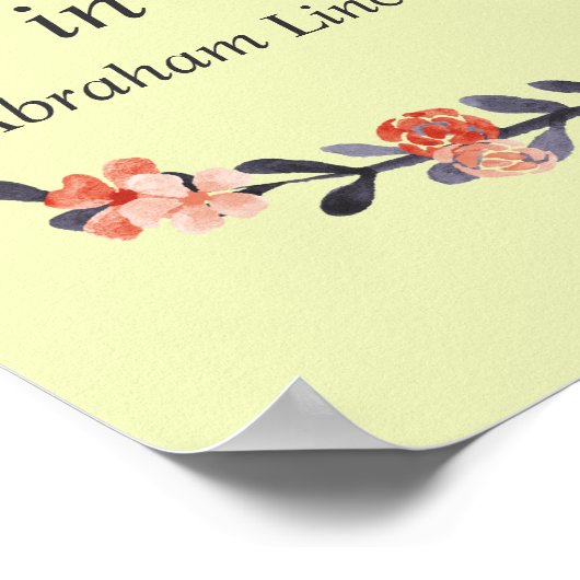 エイブラハムリンカーン引用文学校の哲学 ポスター (角)