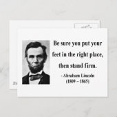 エイブラハムリンカーン引用文16b ポストカード (正面/裏面)