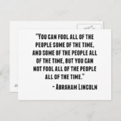 エイブラハムリンカーン引用文 ポストカード (正面/裏面)