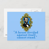 エイブラハムリンカーン引用文Aハウスディビジョン ポストカード (正面/裏面)