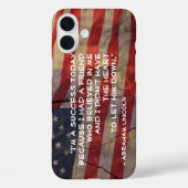 エイブラハムリンカーン成功引用文素朴国旗のテンプレート Case-Mate iPhoneケース (裏面)
