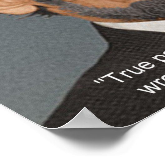 エイブラハムリンカーン&愛国的引用文 ポスター (角)