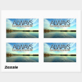 エイブラハム感動的リンカーン引用文"常に" 長方形シール (シート)